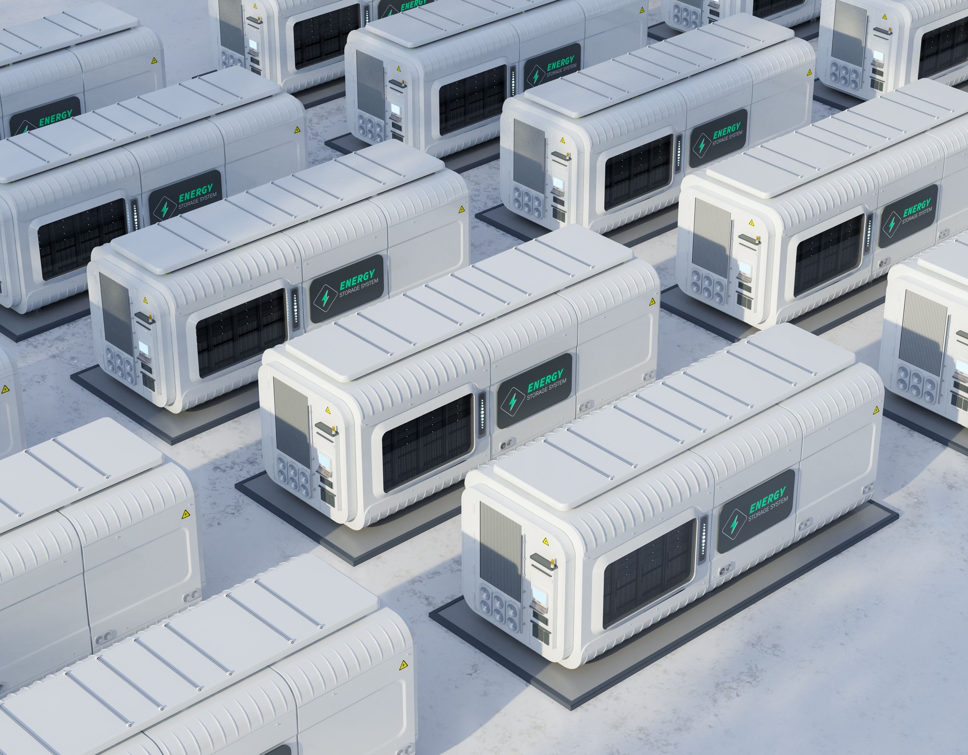 Amount of energy storage systems or battery container units in factory